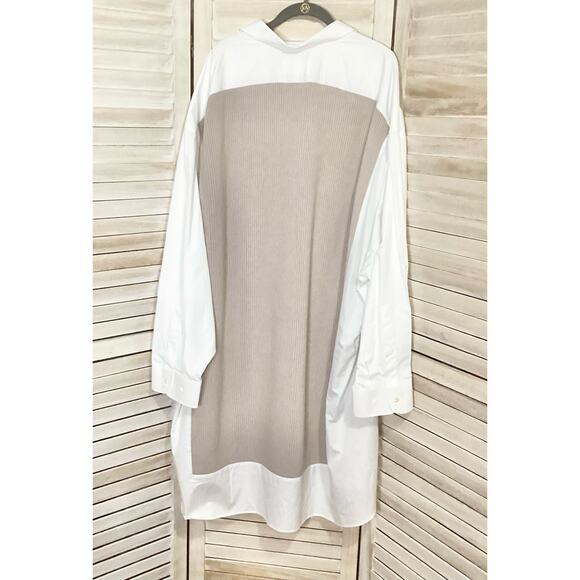 Maison Margiela Day Dress Sweater Layer Cotton Shirt Dress M NWT $1150 - Picture 7 of 11